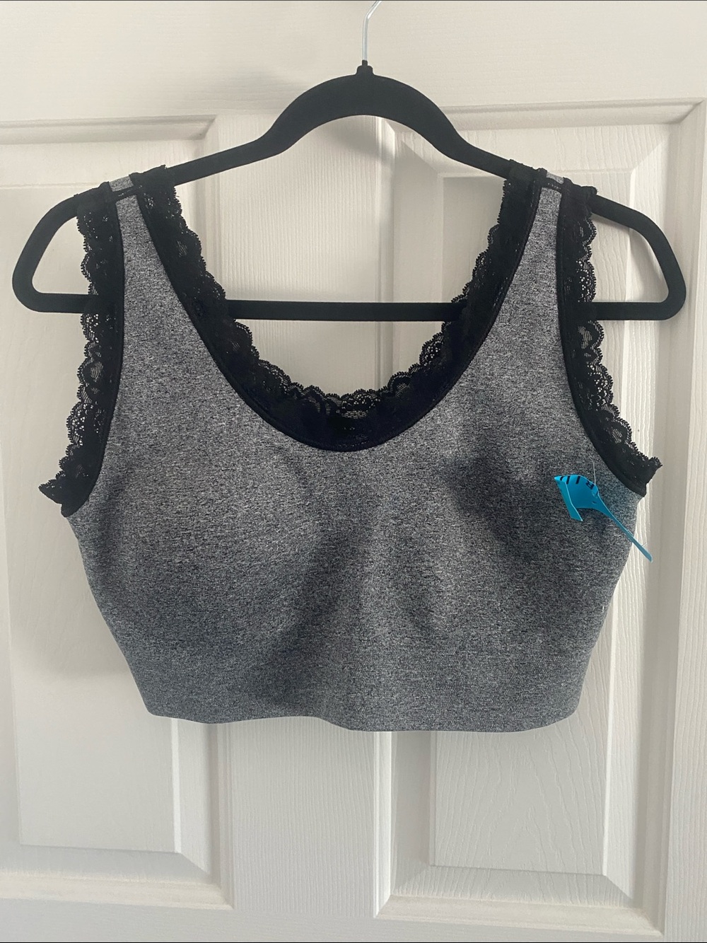 Torrid Lace-Trim Heather Gray Wireless Comfort Bralette